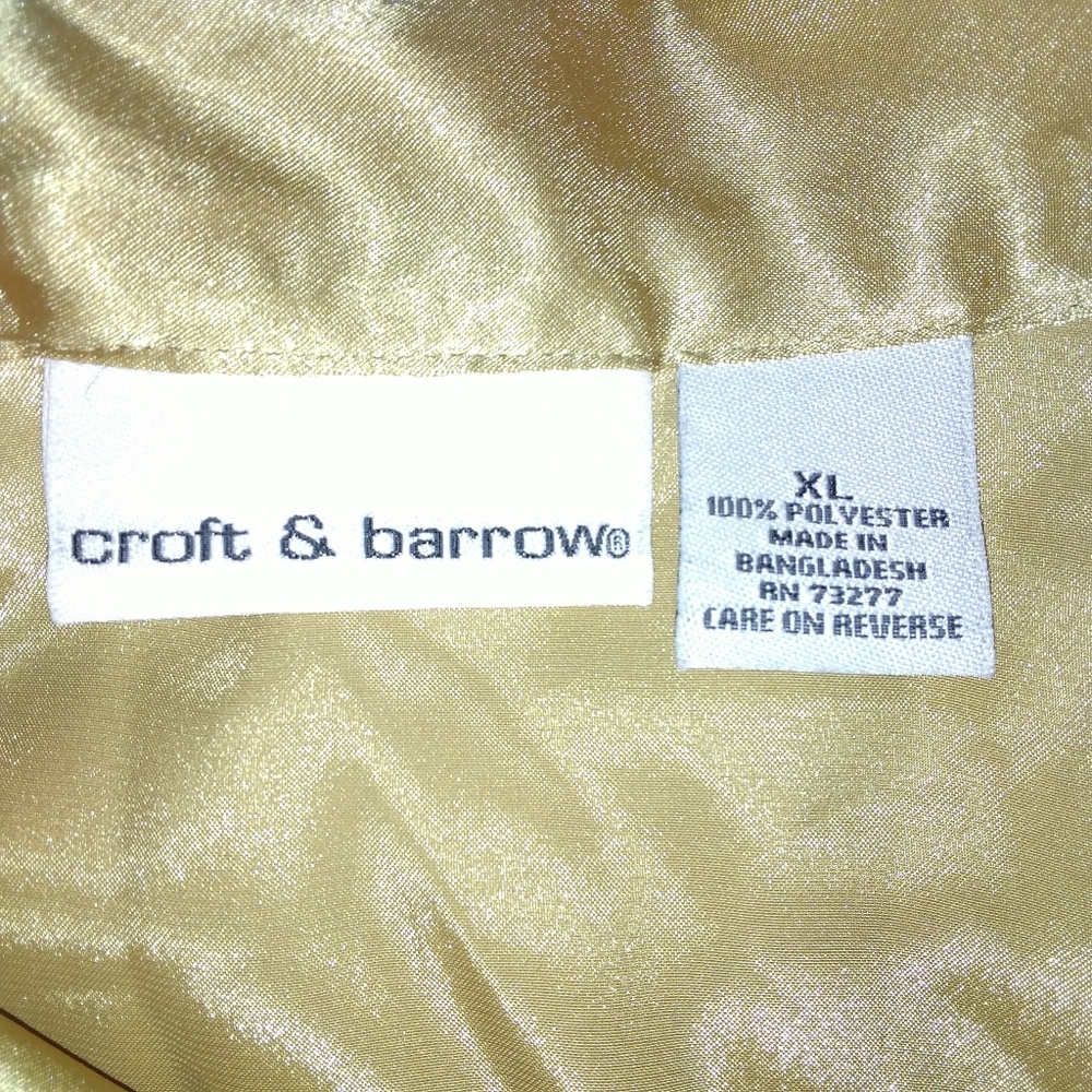Croft & Barrow Golden Silky Button Blouse - Picture 5 of 7